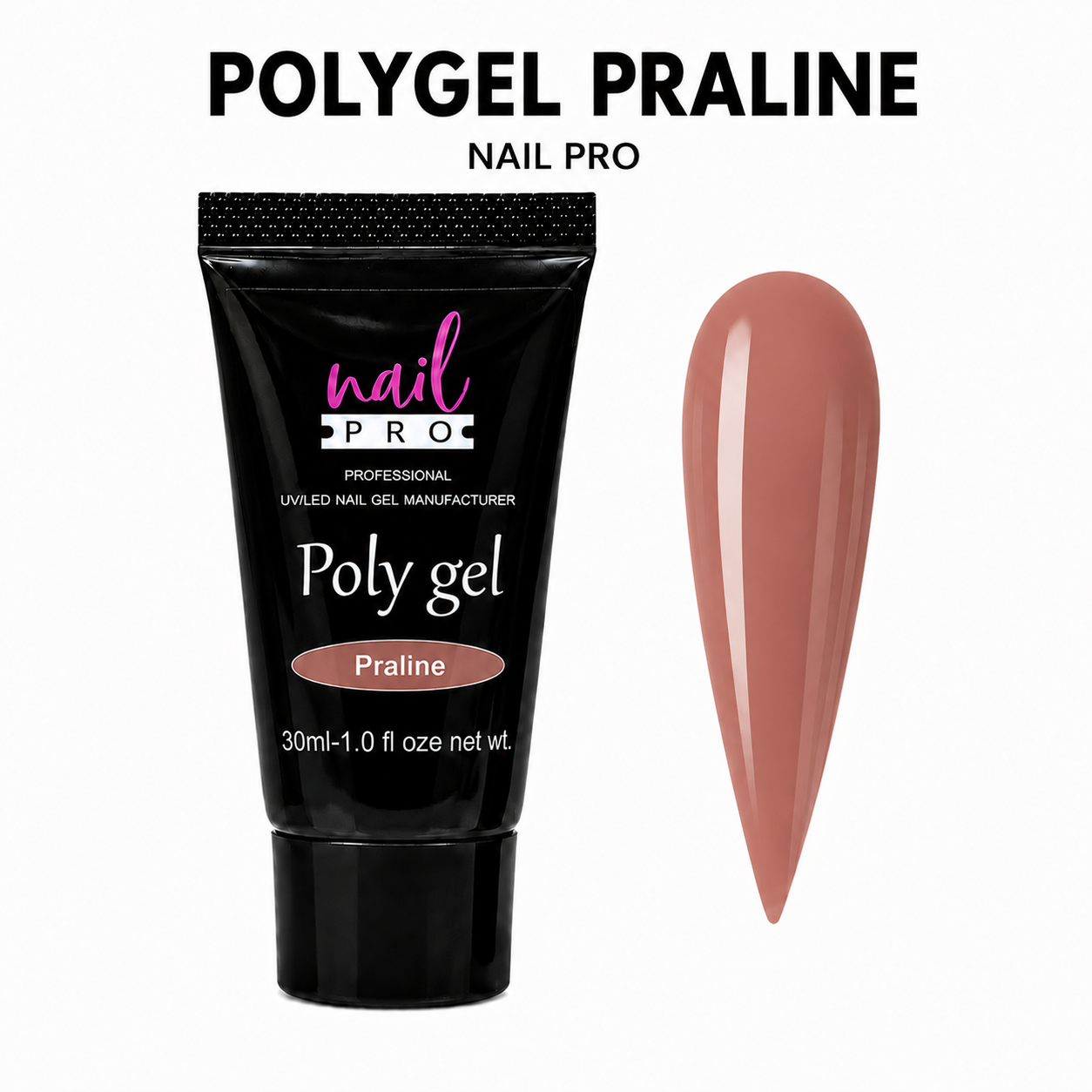 Nail Pro Polygel - Praline 30ml — Acrigel para Extensiones