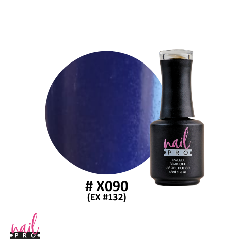 NAIL PRO Esmalte Permanente X090 (ex132) Azul marino