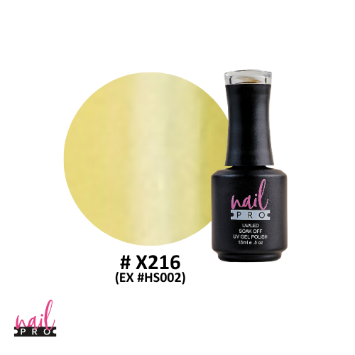 NAIL PRO Esmalte Permanente X216 (exHS002) Amarillo Pastel