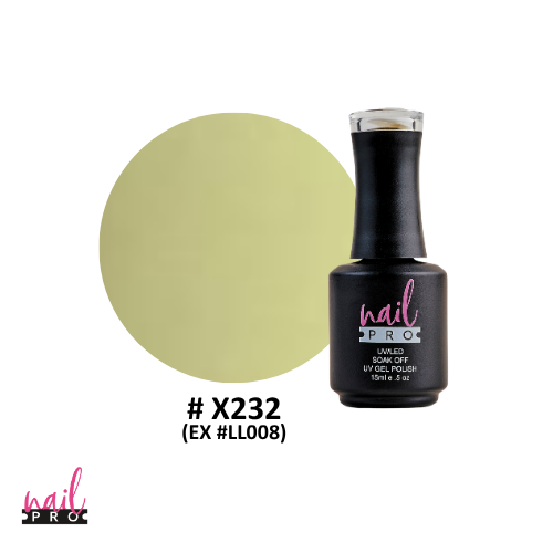 NAIL PRO Esmalte Permanente X232 (exLL008) Verde Amarillo muy pastel