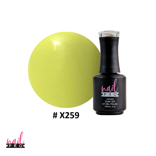 NAIL PRO Esmalte Permanente x259 Verde limón amarillo