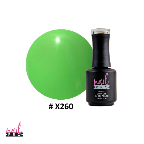 NAIL PRO Esmalte Permanente x260 Verde Pastel Neon