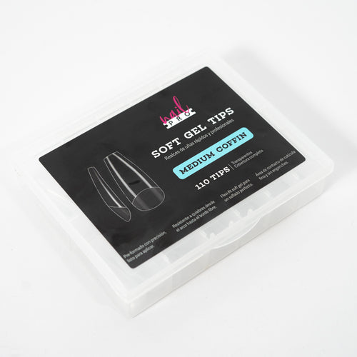 NAIL PRO TIPS SOFT GEL MEDIUM COFFIN 110U (PRE-LIMADOS)