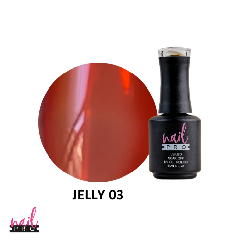 NAIL PRO Esmalte Permanente JELLY 03 Rojo