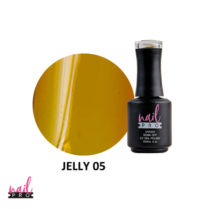 NAIL PRO Esmalte Permanente JELLY 05 Amarillo/naranjo traslucido