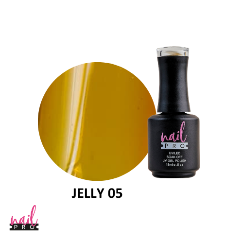 NAIL PRO Esmalte Permanente JELLY 05 Amarillo/naranjo traslucido
