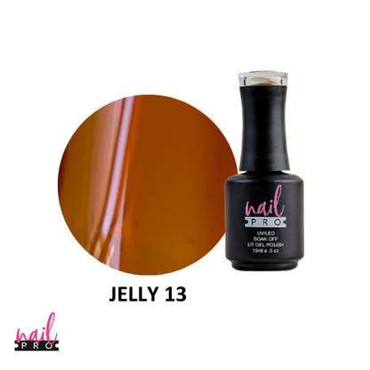 NAIL PRO Esmalte Permanente JELLY 13 Café efecto jelly