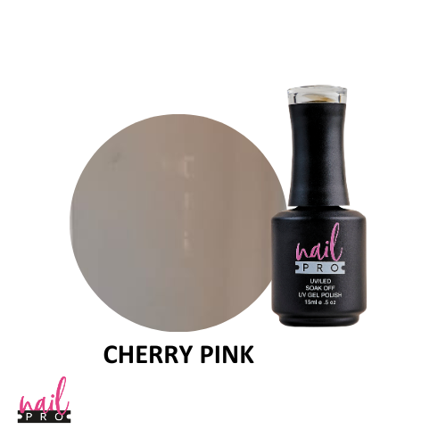 NAIL PRO Esmalte Permanente CHERRY PINK Traslúcido lechoso