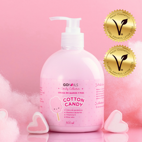 Crema de Manos y Pies Go Nails · Cotton Candy · 500ml
