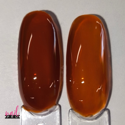 NAIL PRO Esmalte Permanente GLASS 13 Café efecto jelly