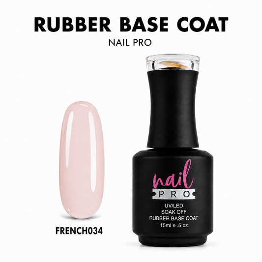 NAIL PRO BASE RUBBER 15 ml FRENCH034 Nude Lechoso