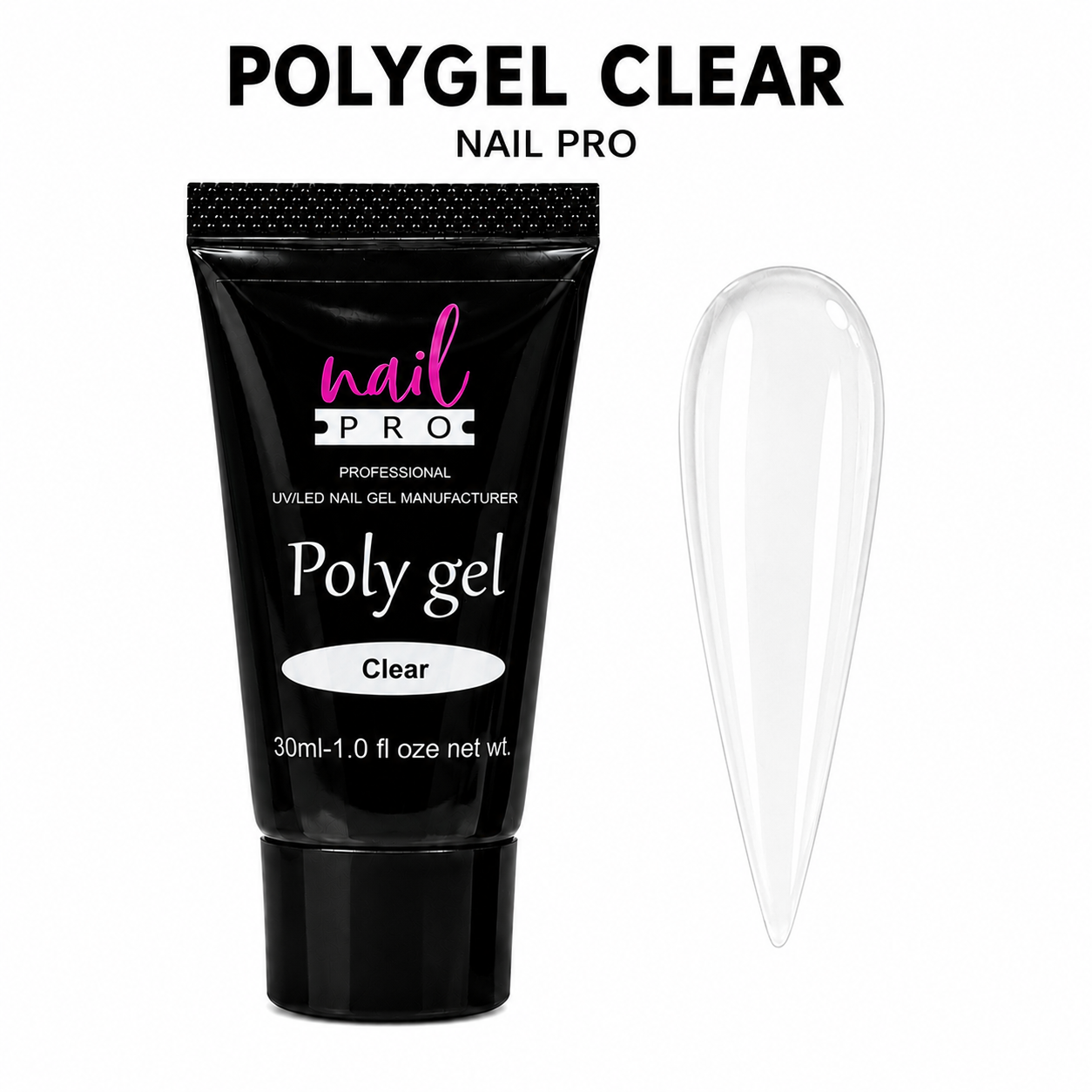 Nail Pro Polygel - Clear 30ml — Acrigel para Extensiones