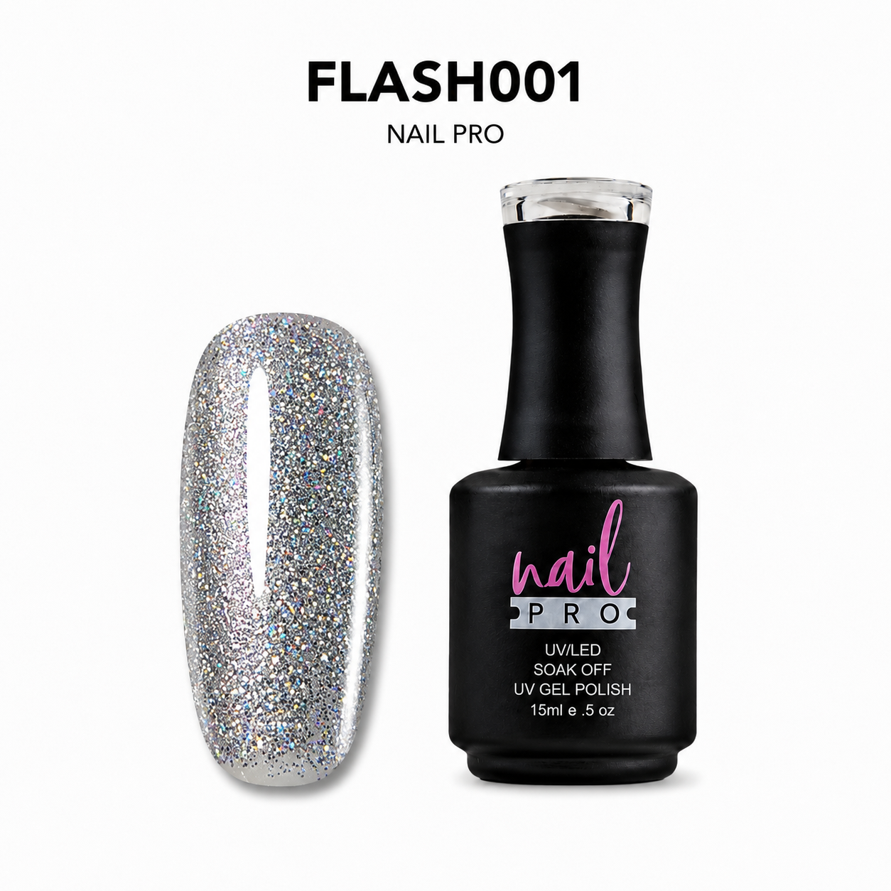 NAIL PRO Esmalte Permanente FLASH 001 REFLECTANTE