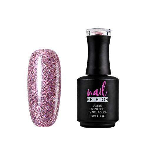 NAIL PRO Esmalte Permanente FLASH 002 REFLECTANTE Rosado