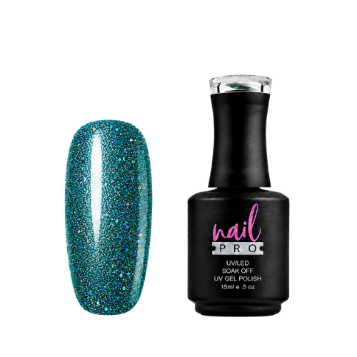 NAIL PRO Esmalte Permanente FLASH 004 REFLECTANTE turquesa