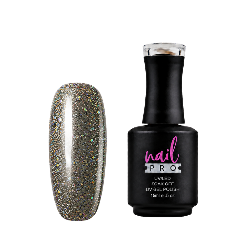 NAIL PRO Esmalte Permanente FLASH 006 REFLECTANTE Plateado