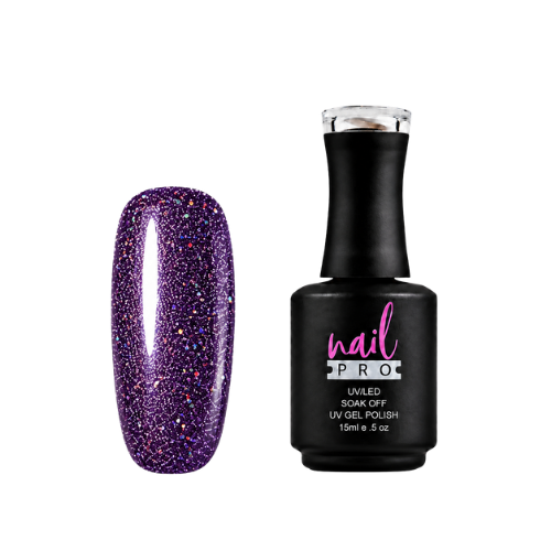 NAIL PRO Esmalte Permanente FLASH 009 REFLECTANTE Morado