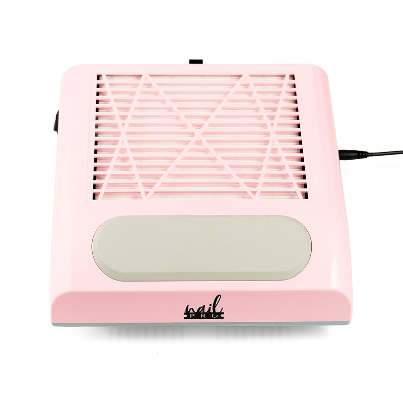 Extractor de Polvo Profesional Nail Pro 80W Rosado – Filtro Reutilizable