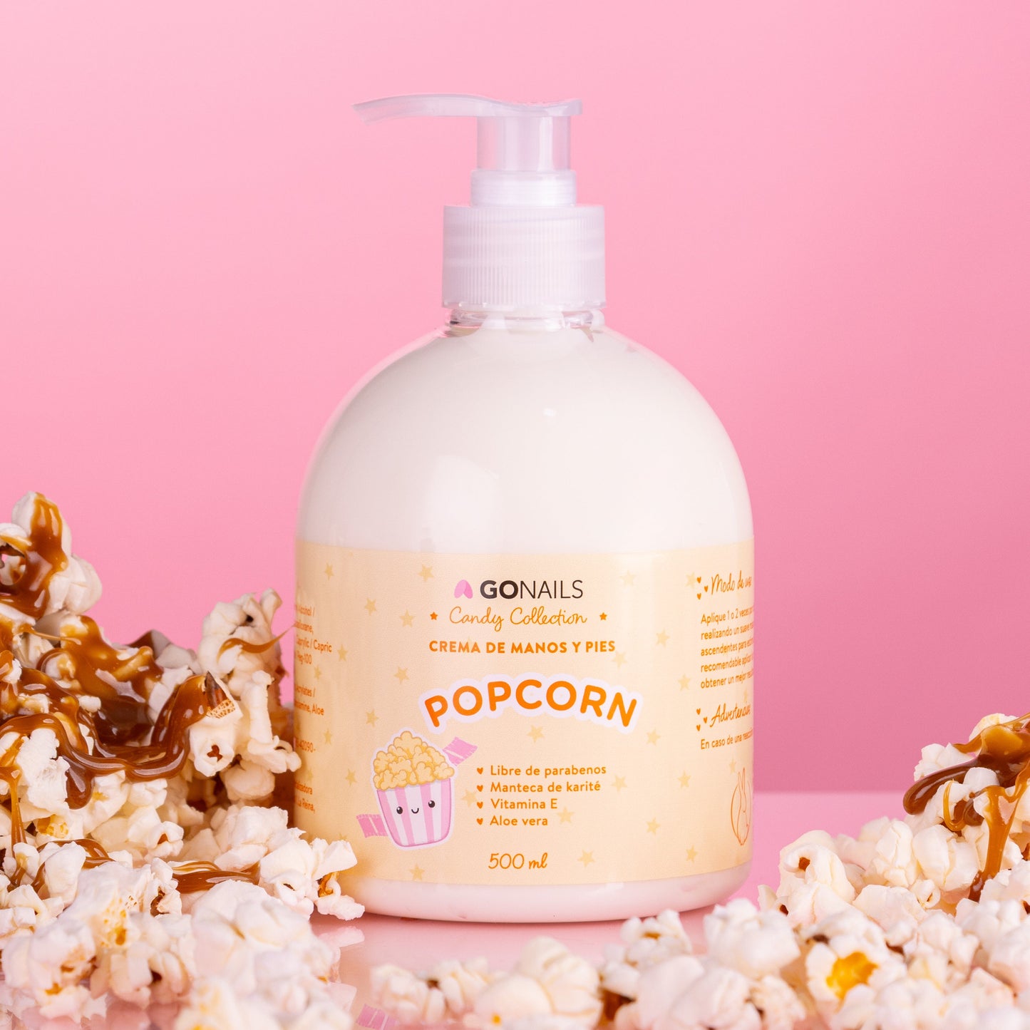 Crema de Manos y Pies Go Nails · PopCorn · 500ml — Go Nails Chile