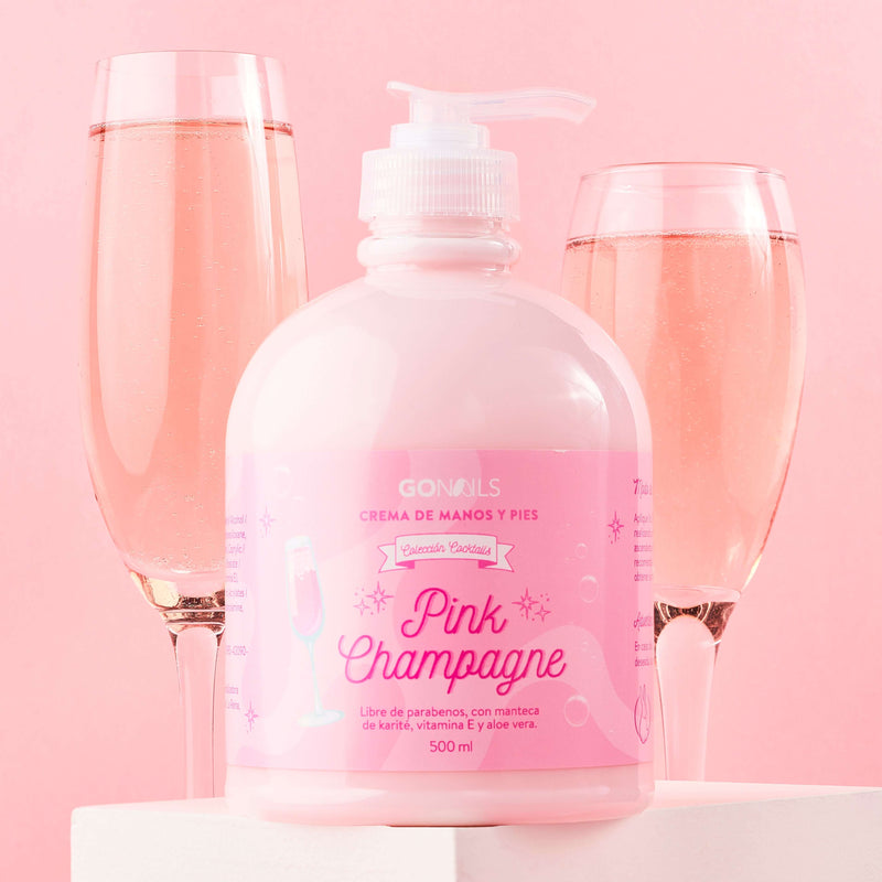 Crema de Manos y Pies Go Nails · Pink Champagne · 500ml