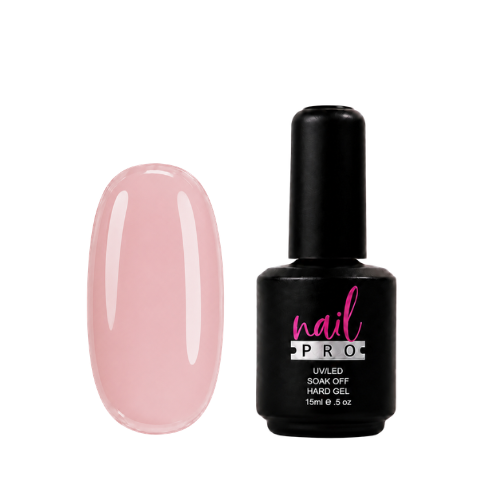 Nail Pro Hard Gel 001 - Nude Pink 15 ml - Gel constructor en botella