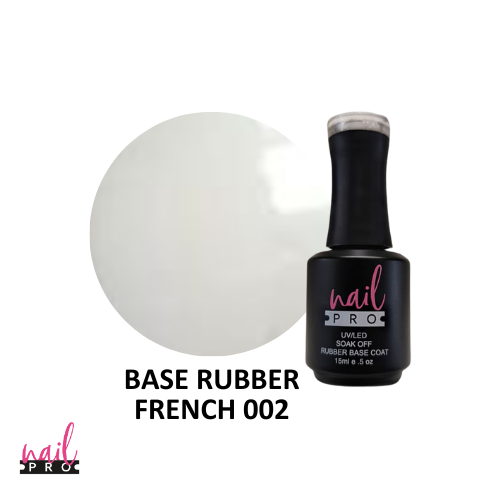 NAIL PRO BASE RUBBER 15 ml FRENCH002 Blanco Lechoso