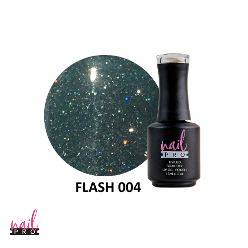NAIL PRO Esmalte Permanente FLASH 004 REFLECTANTE turquesa