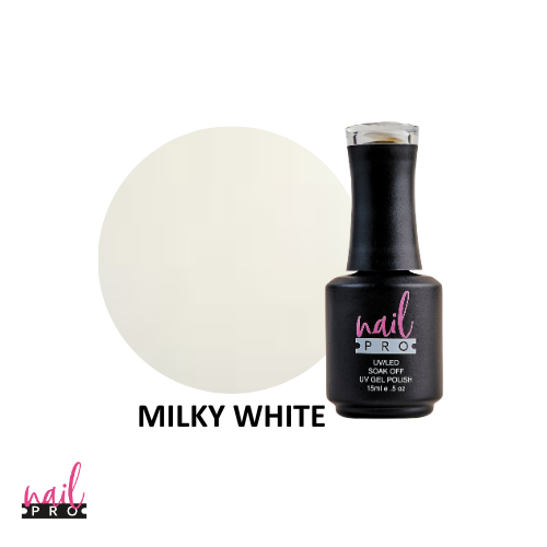 NAIL PRO Esmalte Permanente Milky White Traslucido