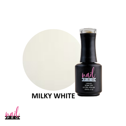 NAIL PRO Esmalte Permanente Milky White Traslucido