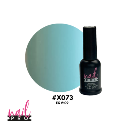 NAIL PRO Esmalte Permanente 8 ml X073 (ex109) Verde Agua pastel