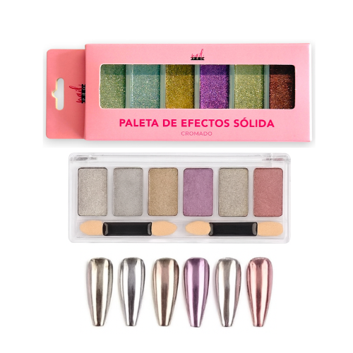 Nail Pro Paleta Polvo Cromado