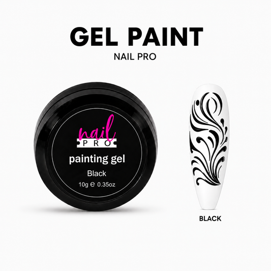 Nail Pro Gel Paint - Negro 10gr