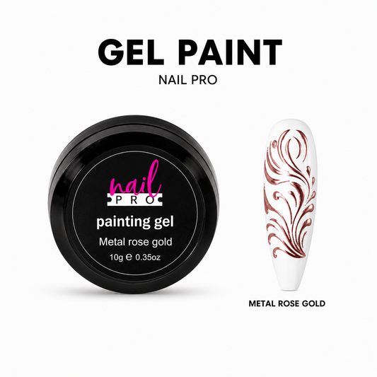 Nail Pro Gel Paint - Metal Rose Gold 10gr