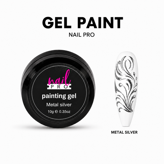 Nail Pro Gel Paint - Metal Silver 10gr