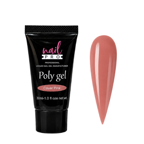 Nail Pro Polygel Cover Pink 30ml — Acrigel para Extensiones