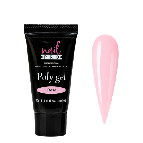 Nail Pro Polygel Rose 30ml — Acrigel para Extensiones