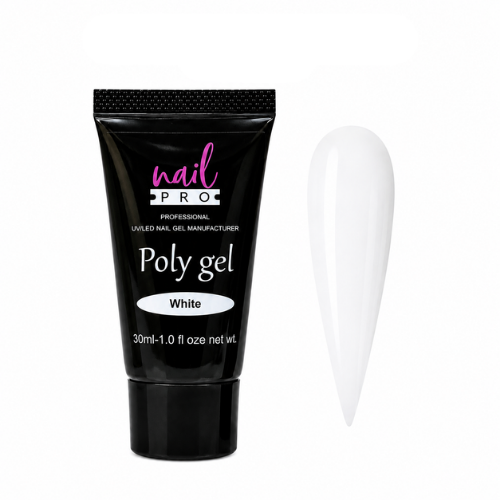 Nail Pro Polygel - White 30ml — Acrigel para Extensiones