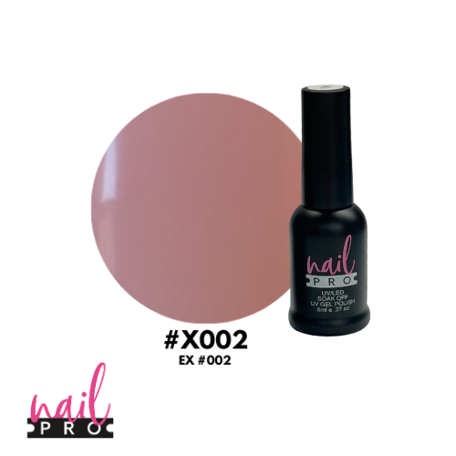 NAIL PRO Esmalte Permanente 8 ml X002 (ex002) Base de Francesa Rosa Claro Traslucido