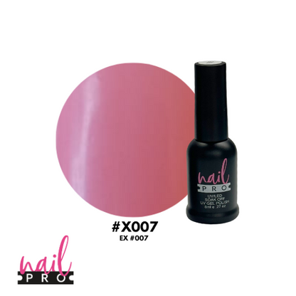NAIL PRO Esmalte Permanente 8 ml X007 (ex007) Rosa Chicle Opaco