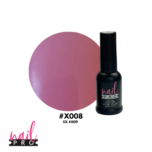 NAIL PRO Esmalte Permanente 8 ml X008 (ex009) Rosado Orquidea Claro