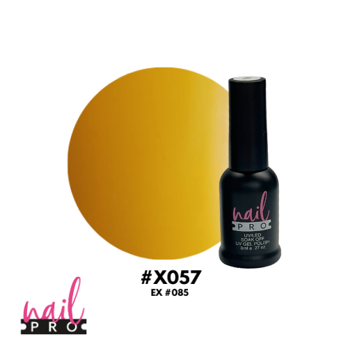 NAIL PRO Esmalte Permanente 8 ml X057 (ex085) Amarillo Pato traslucido