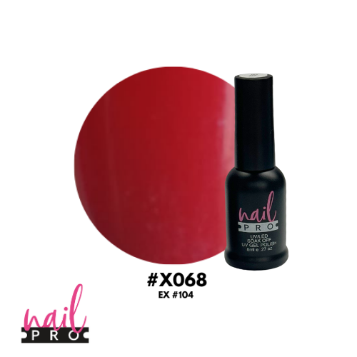 NAIL PRO Esmalte Permanente 8 ml X204 (exBJ004) Rosado Glitter intenso