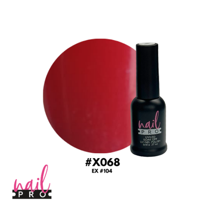 NAIL PRO Esmalte Permanente 8 ml X204 (exBJ004) Rosado Glitter intenso