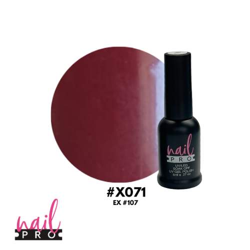 NAIL PRO Esmalte Permanente 8 ml X071 (ex107) Red currant