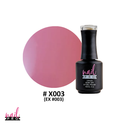 NAIL PRO Esmalte Permanente X003 (ex003) Base de Francesa Rosa traslucido