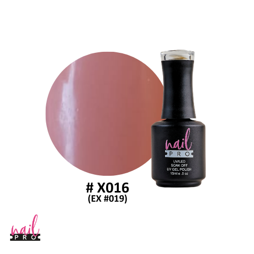 NAIL PRO Esmalte Permanente X016 (ex019) Nude Rosado