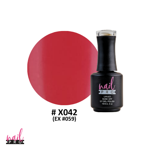NAIL PRO Esmalte Permanente X042 (ex059) Coral naranjo
