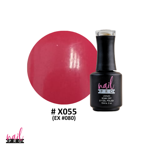 NAIL PRO Esmalte Permanente X055 (ex080) Rosado Fucsia