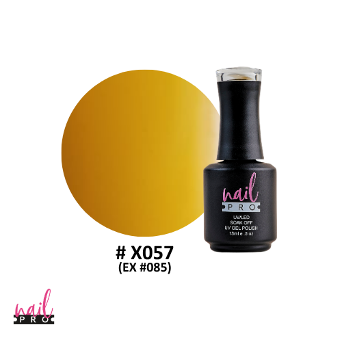 NAIL PRO Esmalte Permanente X057 (ex085) Amarillo Pato traslucido