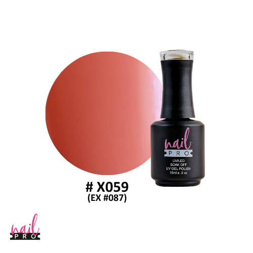 NAIL PRO Esmalte Permanente X059 (ex087) Damasco Pastel